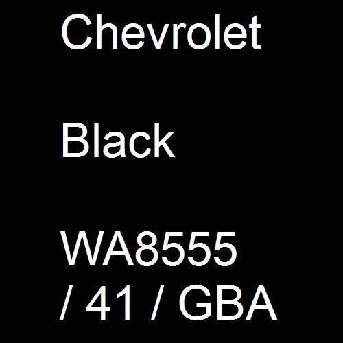Chevrolet, Black, WA8555 / 41 / GBA.